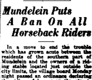 Mundelein horse