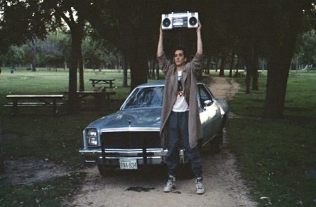 Lloyd Dobler expresses his  love the only way he knows how - through a cassette boombox