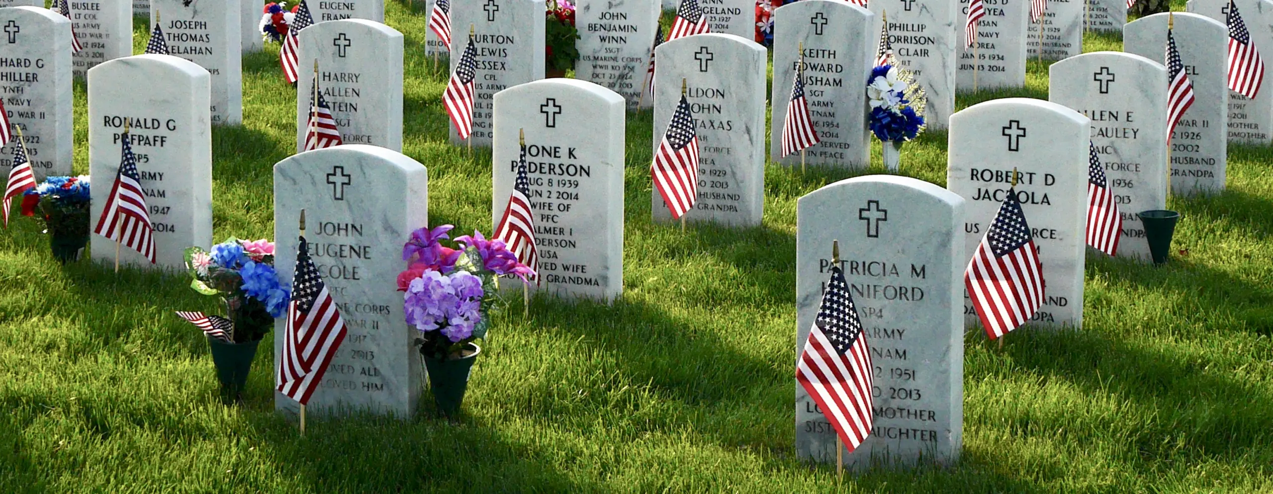 Image of Military Cemetery Markers