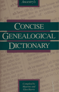 Book Cover for Concise Genealogical Dictionary