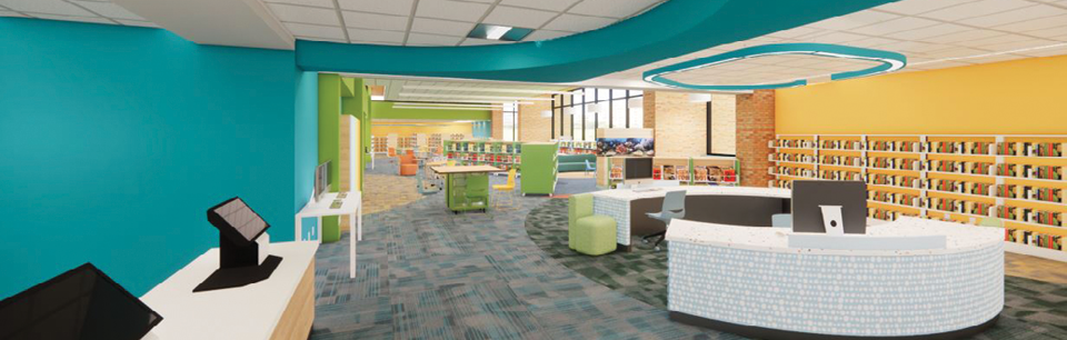 rendering of the new entrance to the children's area.